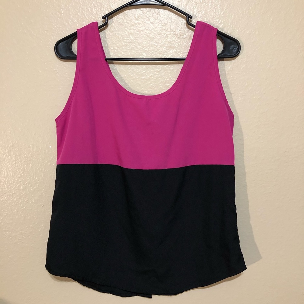 Pink and black sleeveless
